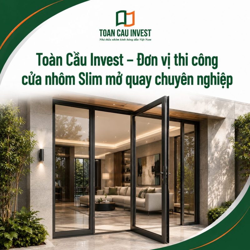 Toàn Cầu Invest đơn vị thi công cửa nhôm slim chuyên nghiệp