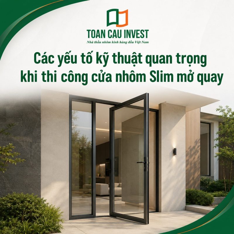 Các yếu tố khĩ thuật quan trọng khi thi công cửa nhôm slim