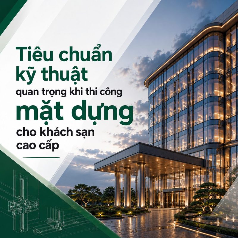Tiêu chuẩn kĩ thuật quan trọng khi thi công mặt dựng cho khách sạn cao cấp