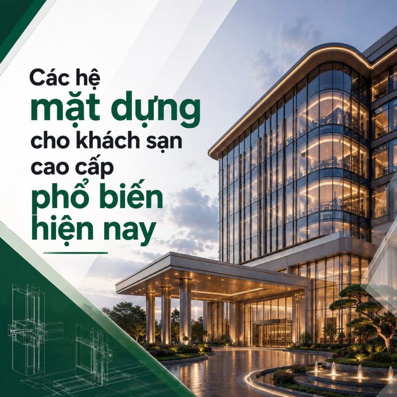 Các hệ mặt dựng cho khách sạn cao cấp phổ biến hiện nay