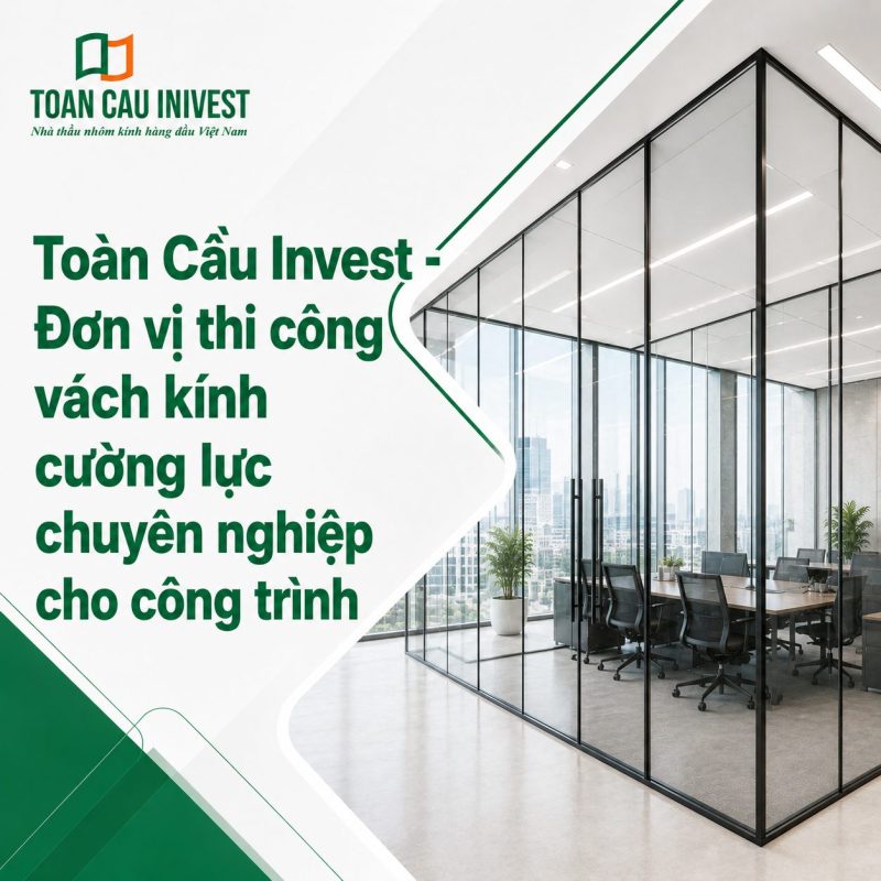 Toàn Cầu Invest - Đơn vị thi công vách kinh cường lực chuyên nghiệp cho công trình