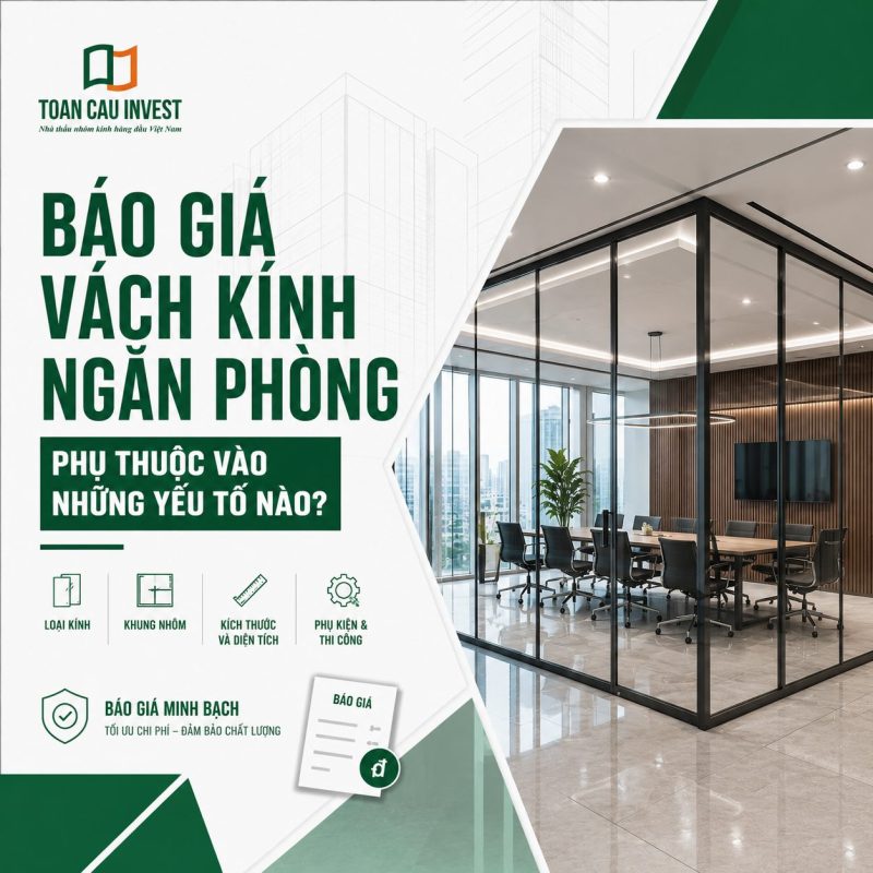 Báo giá vách kính ngăn phòng