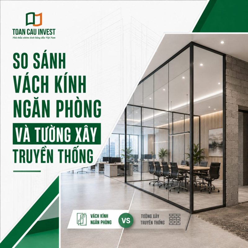 So sánh vách kinh ngăn phòng và tường xây truyền thống