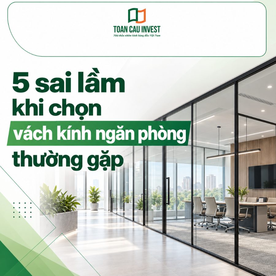 5 sai lầm khi chọn vách kính ngăn phòng