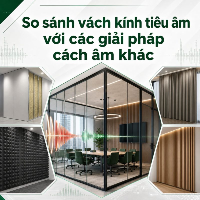 So sánh vách kính tiêu âm với các giải pháp khác