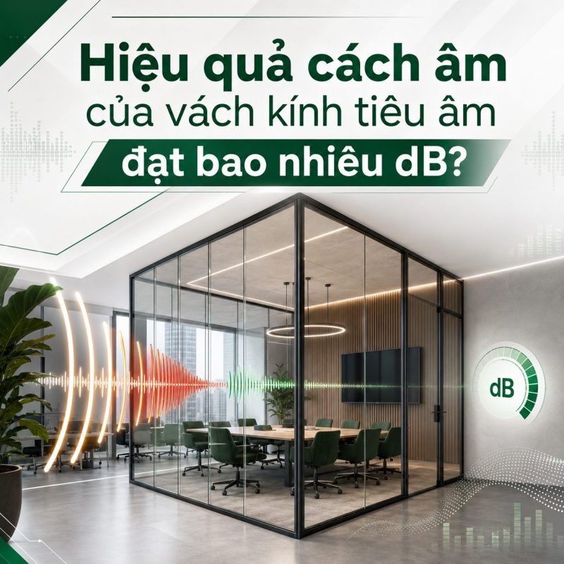 Hiệu quả cách âm của vách kính tiêu âm