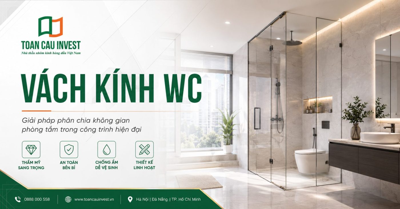 Vách kính wc