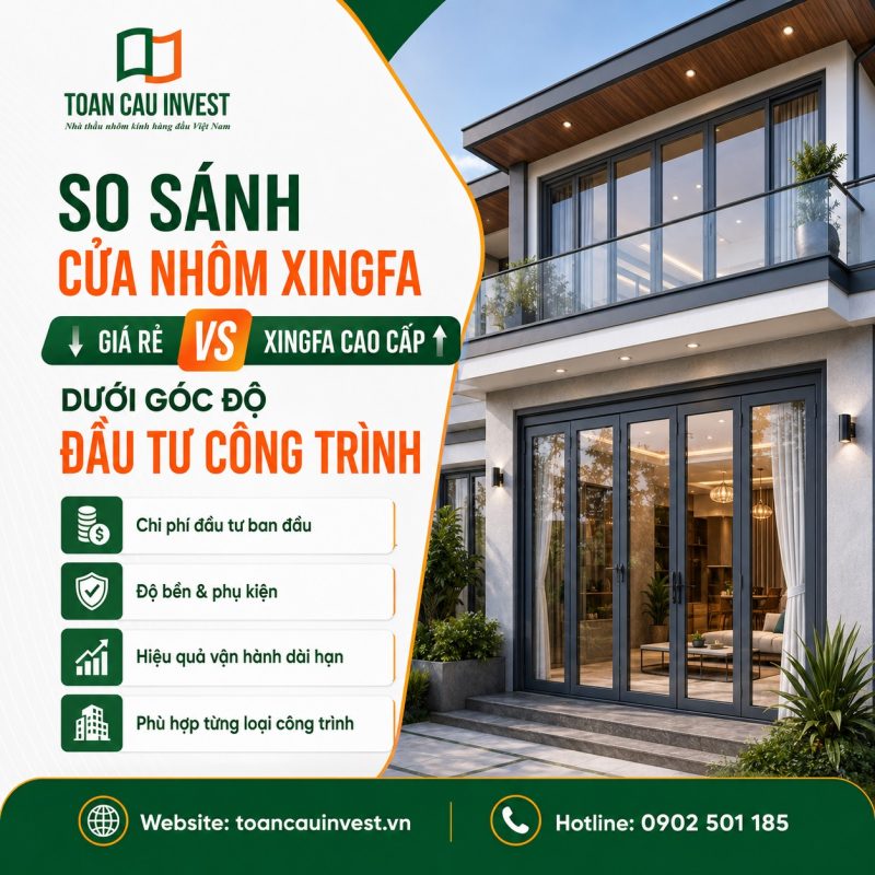 So sánh cửa nhôm xingfa giá rẻ và dòng cao cấp