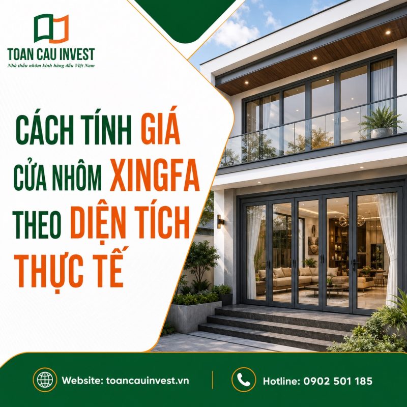 Cách tính giá cửa nhôm xingfa theo diễn tích thực tế