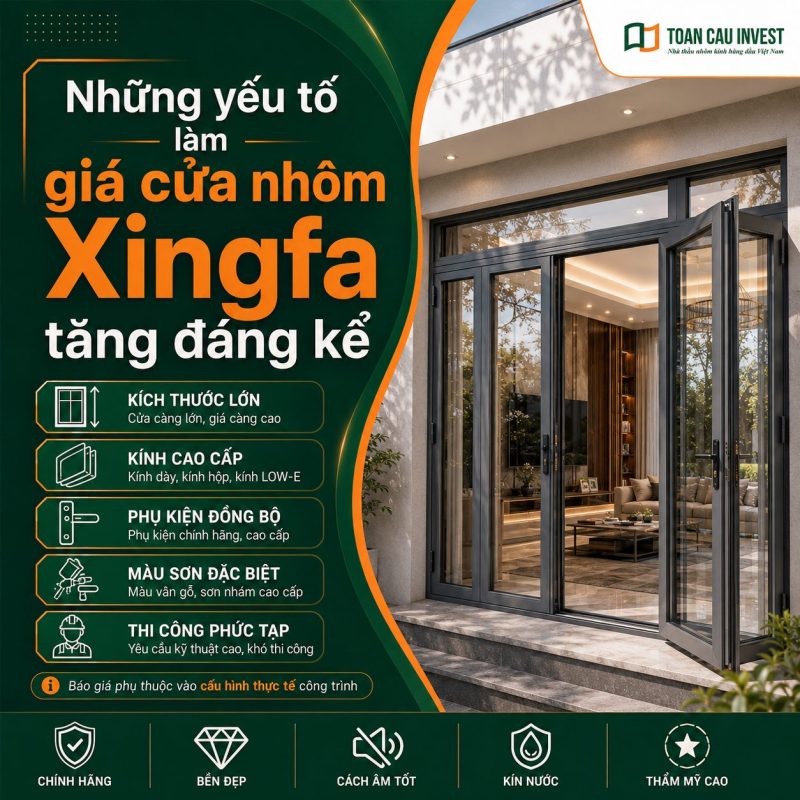 Những yếu tố khiến giá cửa nhôm xingfa tăng