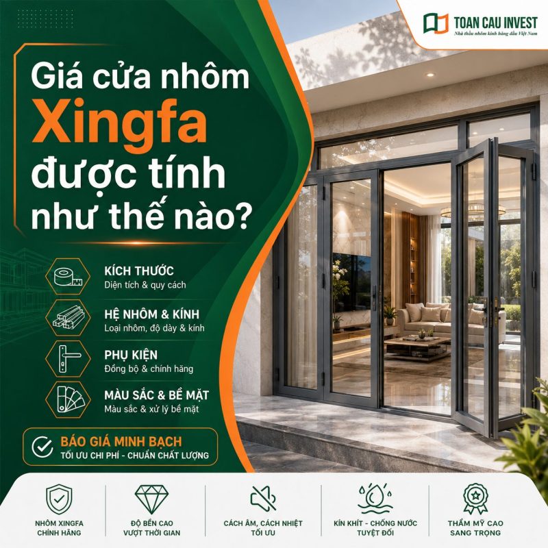 Giá cửa nhôm xingfa được tính thế nào