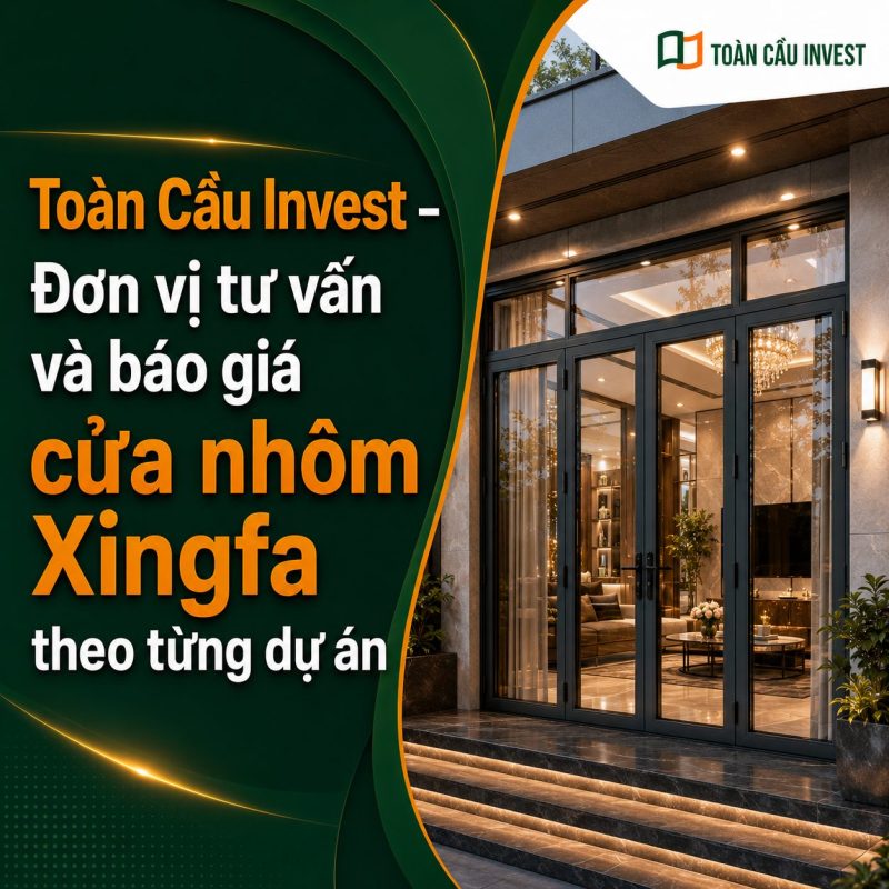 Toàn Cầu Invest - Đơn vì tư vấn và báo giá cửa nhôm xingfa theo từng dự án
