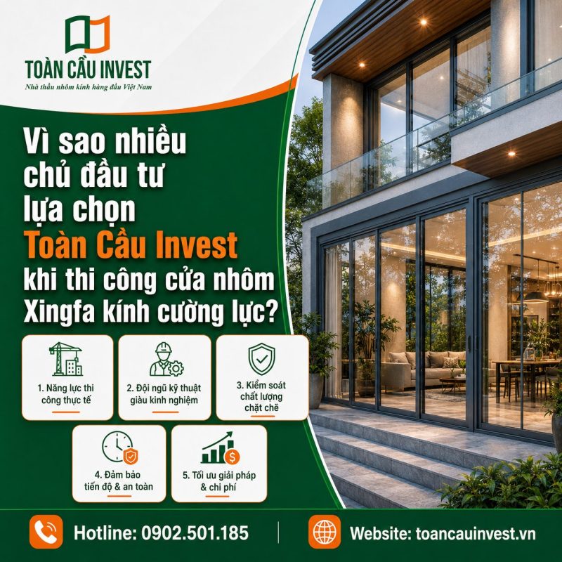 Vì sao nhiều chủ đầu tư cưa nhôm xingfa kính cường lực