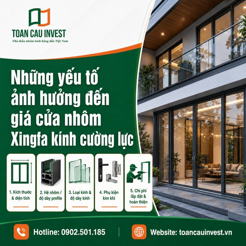 Những yếu tố ảnh hưởng đến giá cửa nhôm xingfa