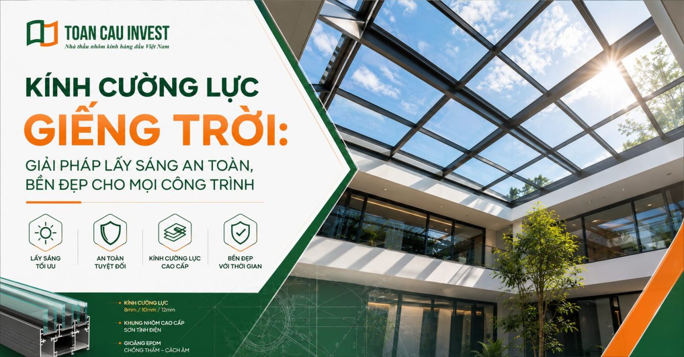 Kính cường lực giếng trời