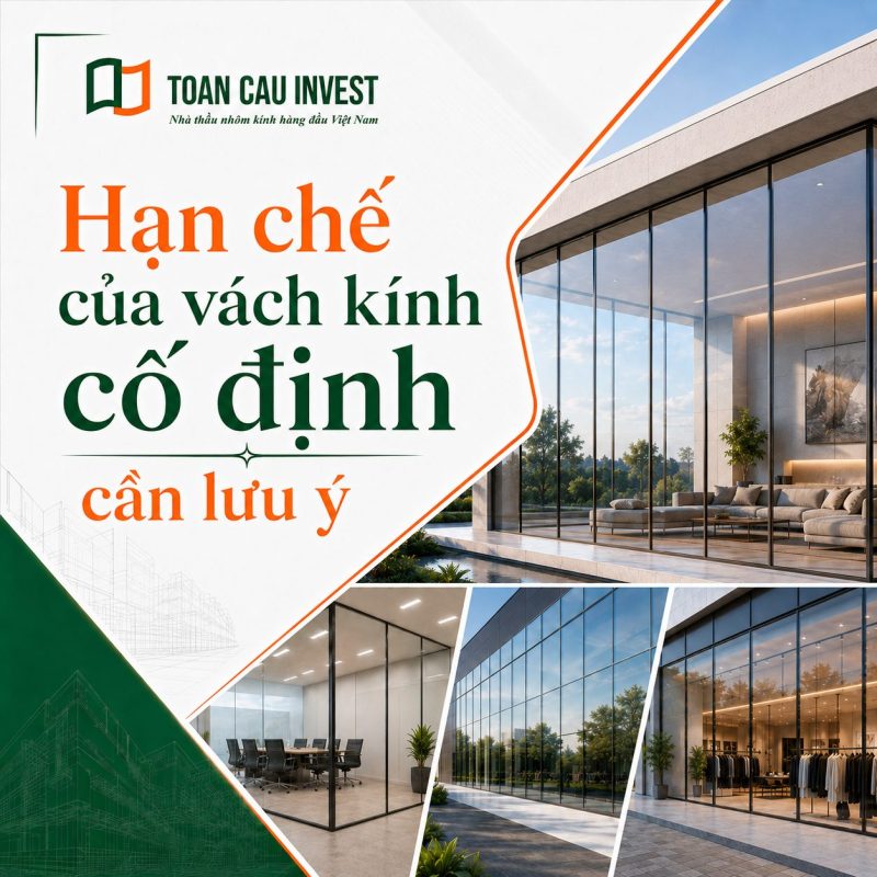 Hạn chế của vách kính cô định cần lưu ý