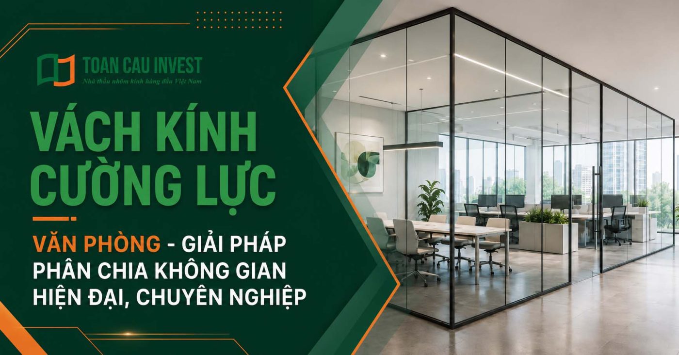Vách kính cường lực văn phòng