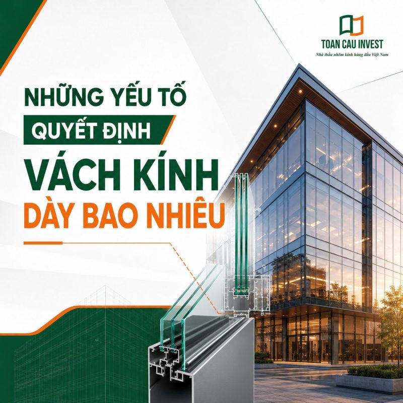 Những yếu tố quyết định vách kính dày bao nhiêu