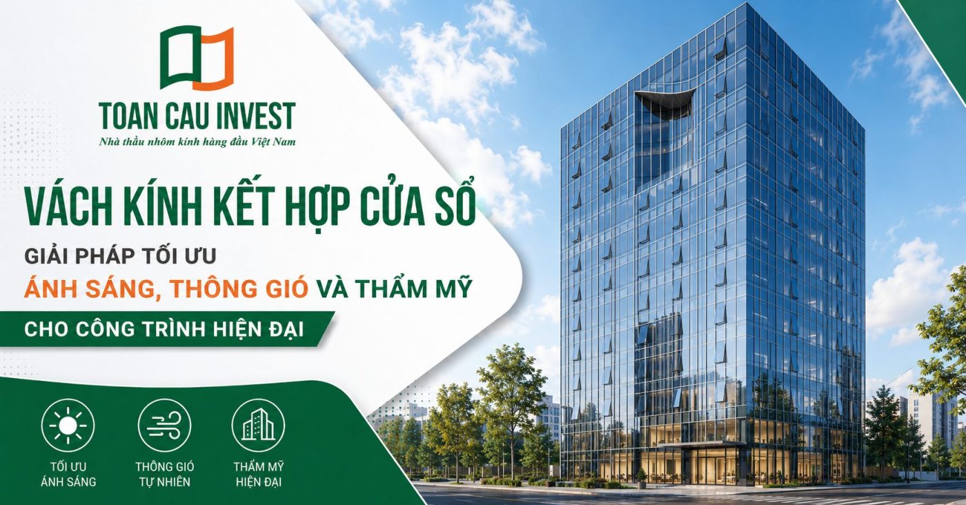 Vách kính kết hợp cửa sổ