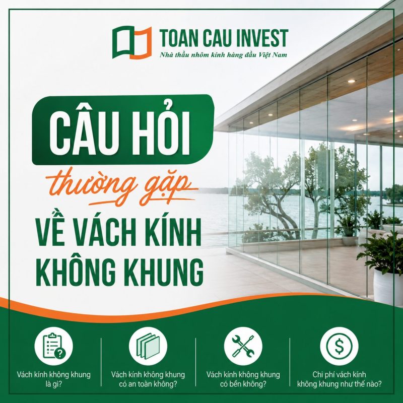 Câu hỏi thường gặp về vách kính không khung