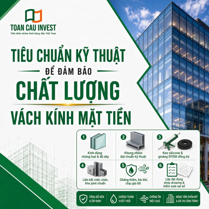 Tiêu chuẩn kĩ thuật vách kính mặt tiền