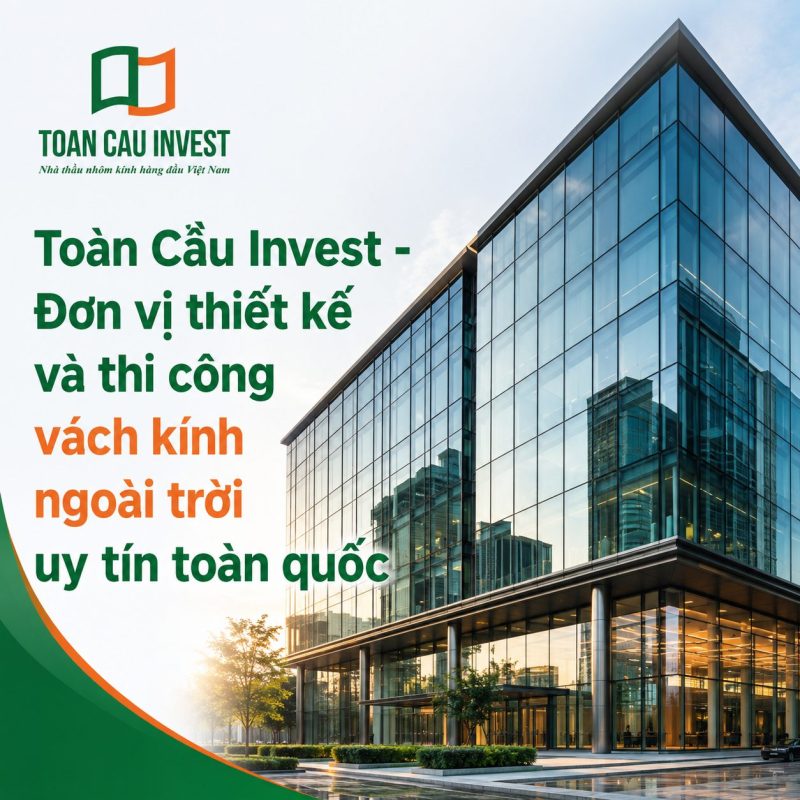 Toàn Cầu Invest - Đơn vị thiết kế và thi công vách kính ngoài trời uy tín