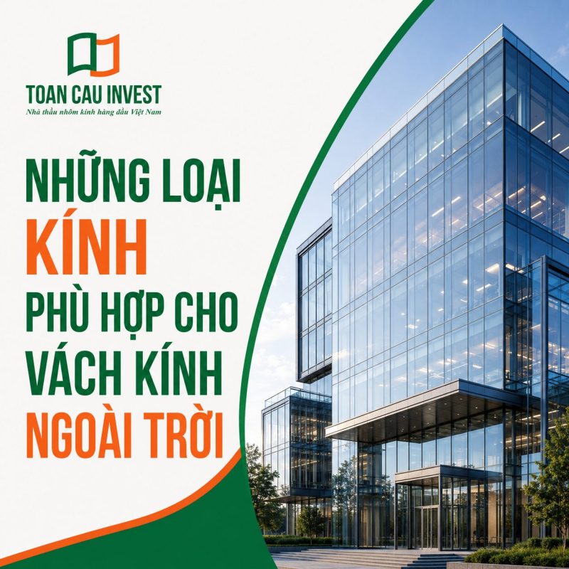 Những loại kính phù hợp cho vách kính ngoài trời
