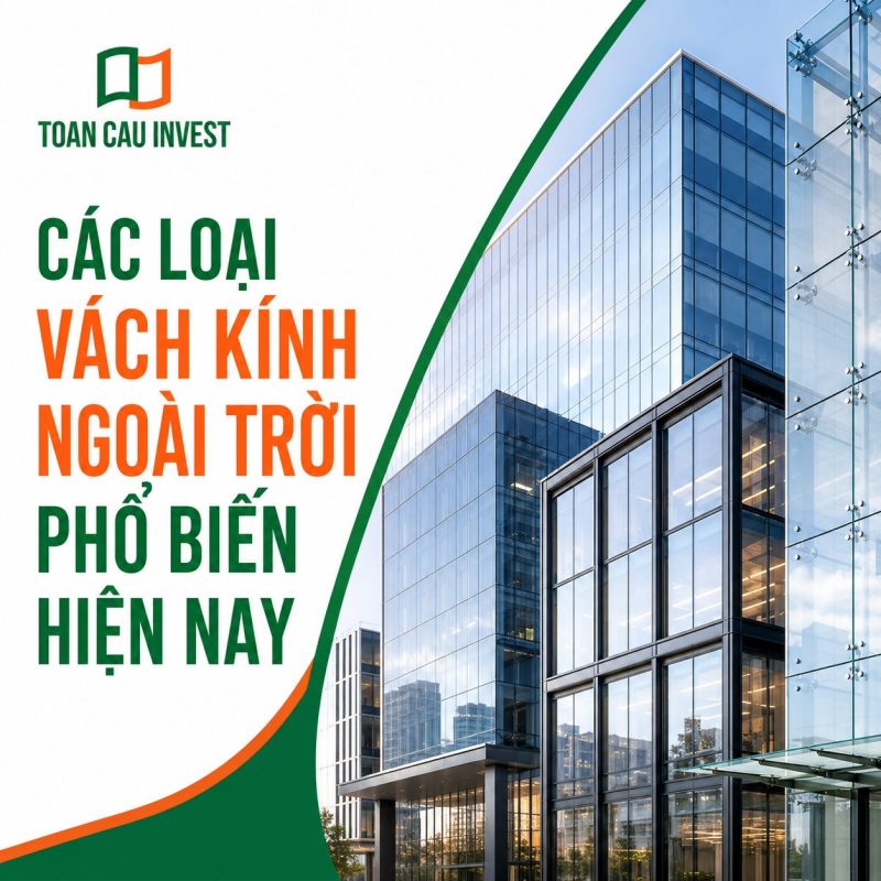Các loại vách kính ngoài trời phổ biến hiện nay