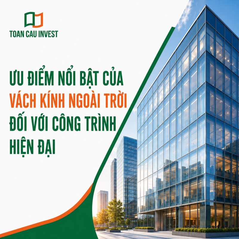 Ưu điểm nổi bật của vách kính ngoài trời đối với công trình hiện đại