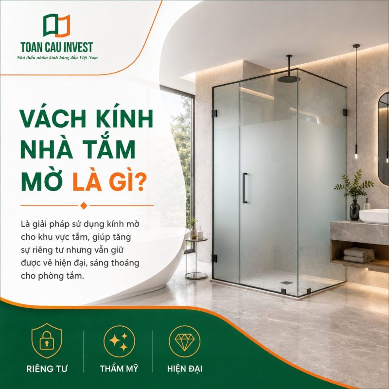 Vách kính nhà tắm mờ là gì