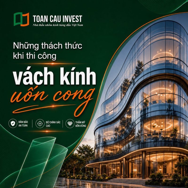Những thách thức khi thi công vách kính uốn cong