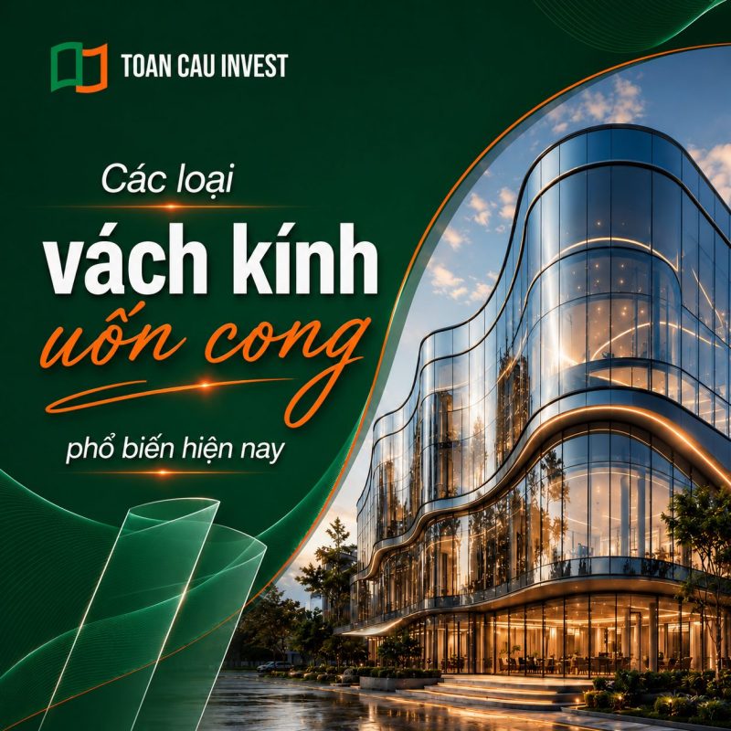 Các loại vách kính uốn cong phổ biến hiện nay