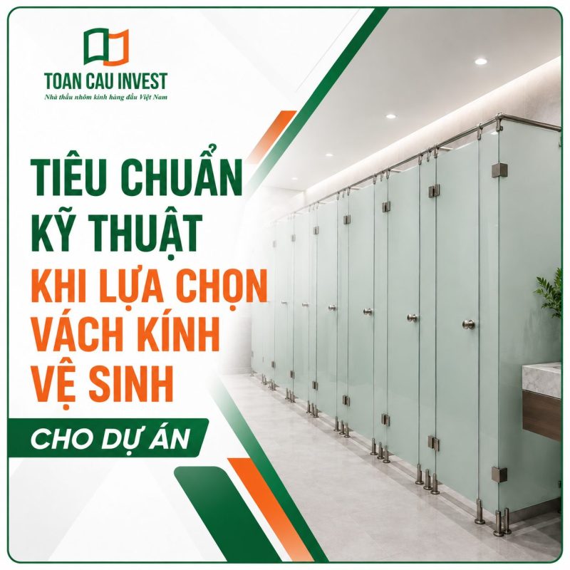 Tiêu chuẩn kĩ thuật khi lựa chọn vách kính vệ sinh