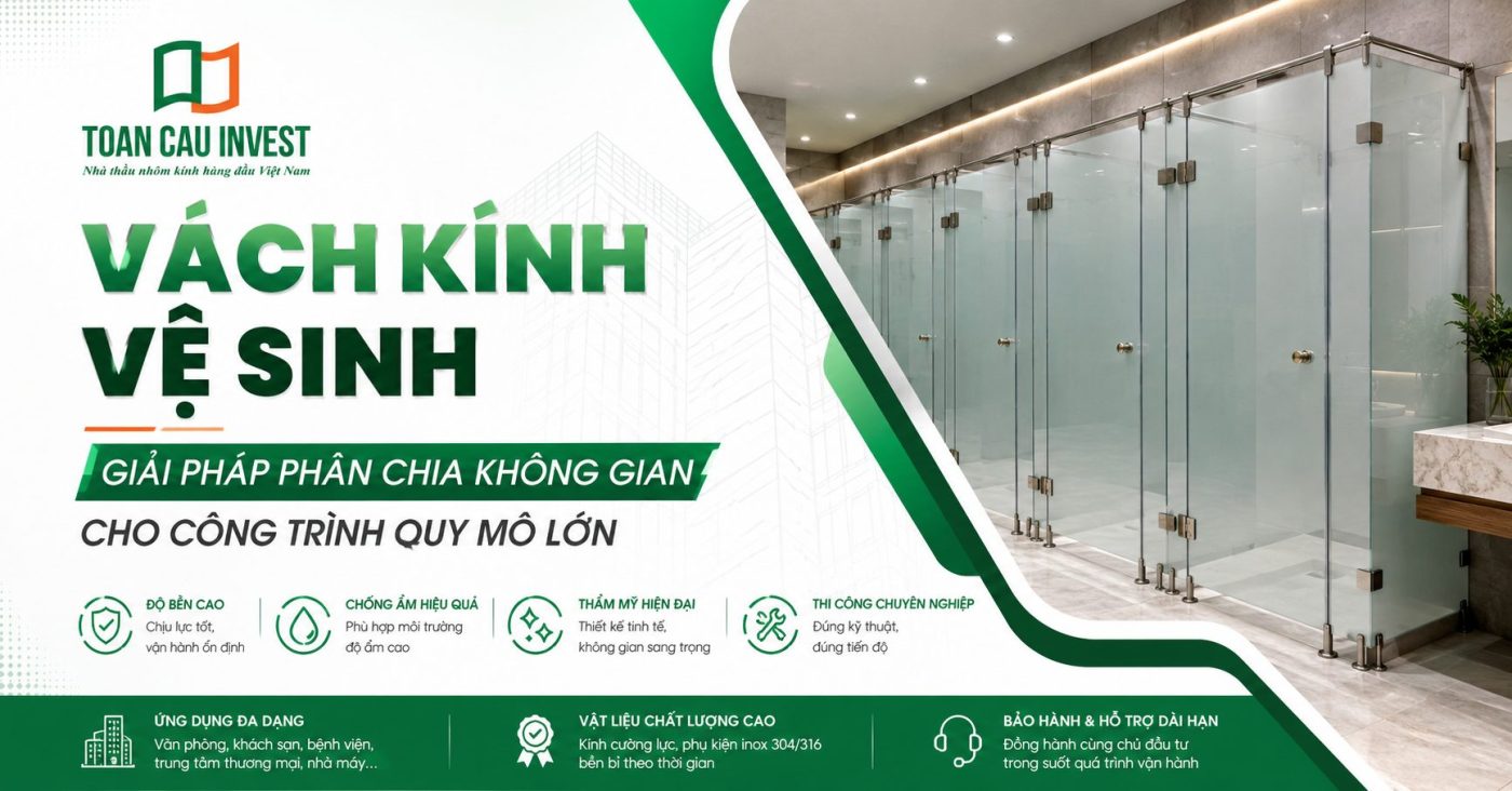 Vách kính vệ sinh