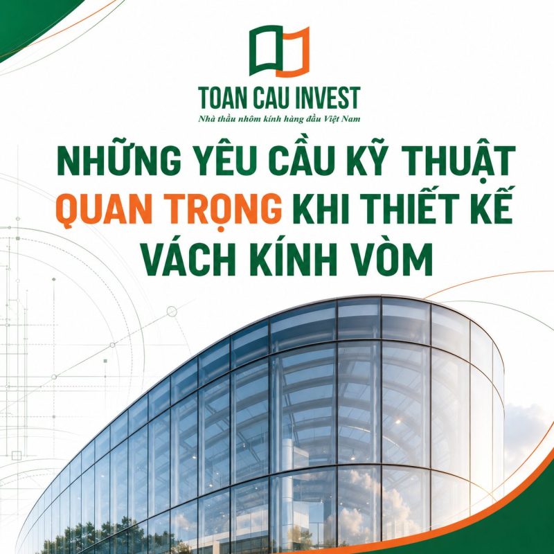 Những yêu cầu kỹ thuật quan trọng khi thiết kế vách kính vòm