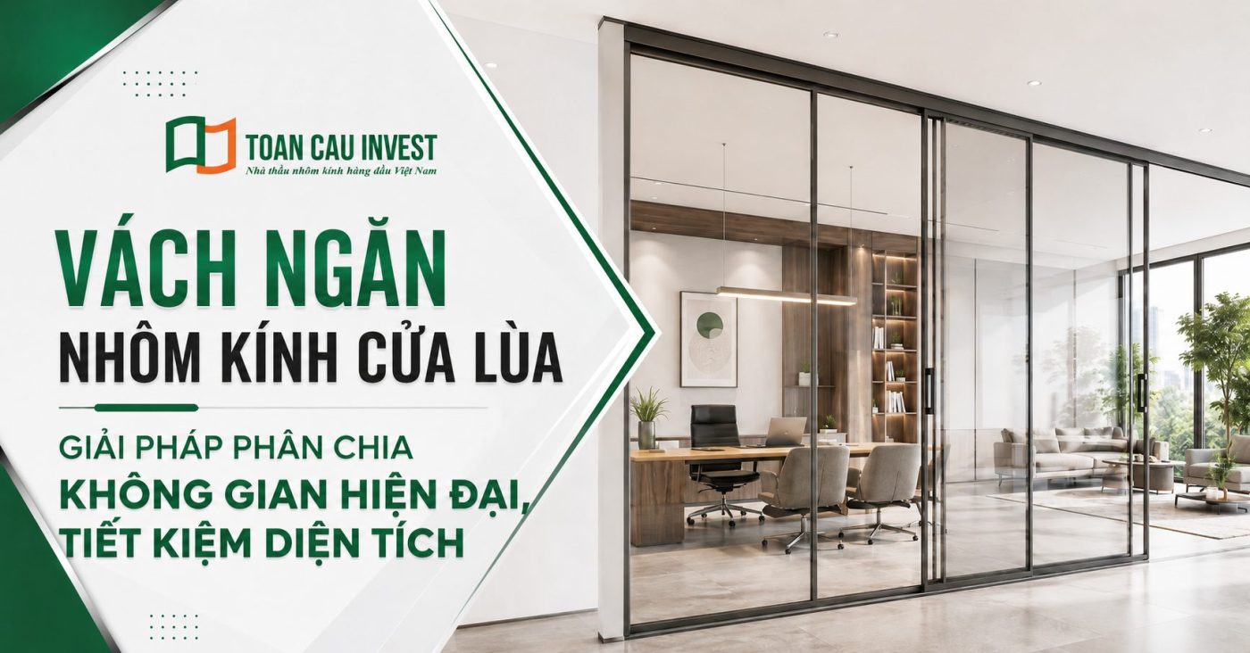 Vách ngăn nhôm kính cửa lùa
