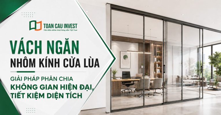 Vách ngăn nhôm kính cửa lùa