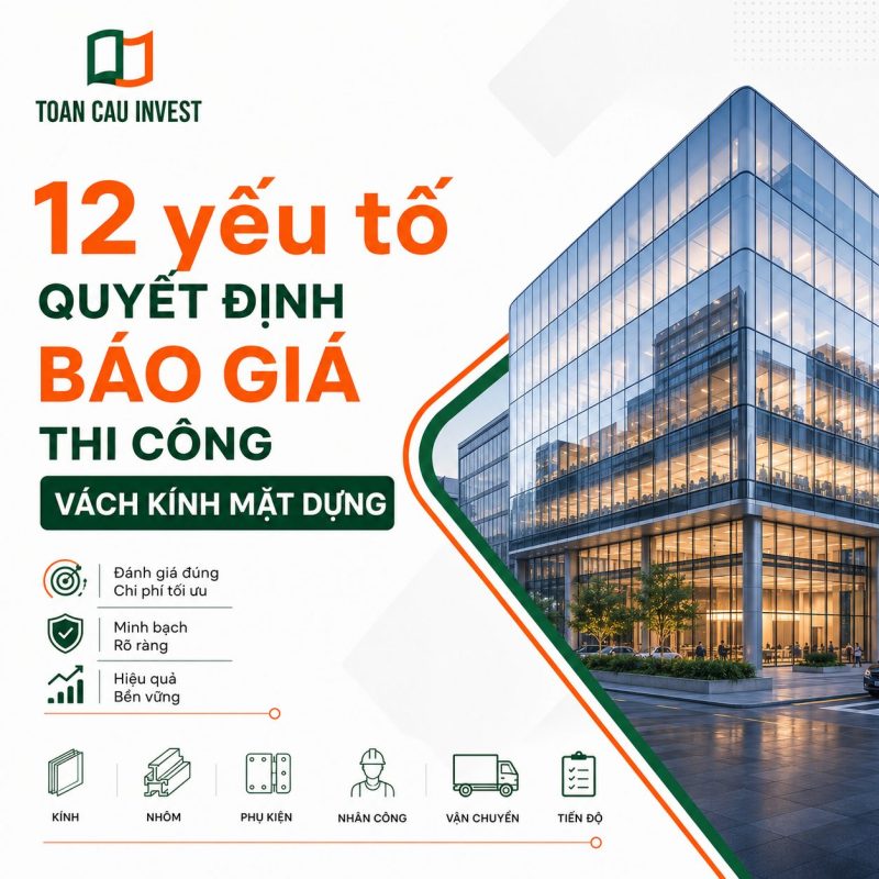 12 yếu tô quyết định báo giá thi công vách kính mặt dựng
