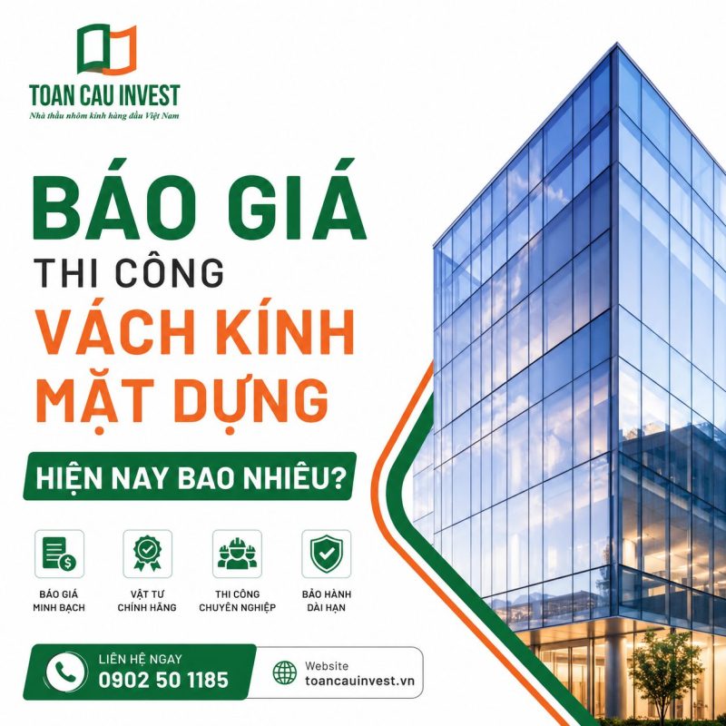 Báo giá thi công vách kính mặt dựng
