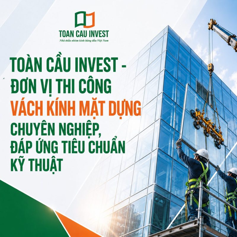 Toàn Cầu Invest - Đơn vị thi công vách kính mặt dựng chuyên nghiệp