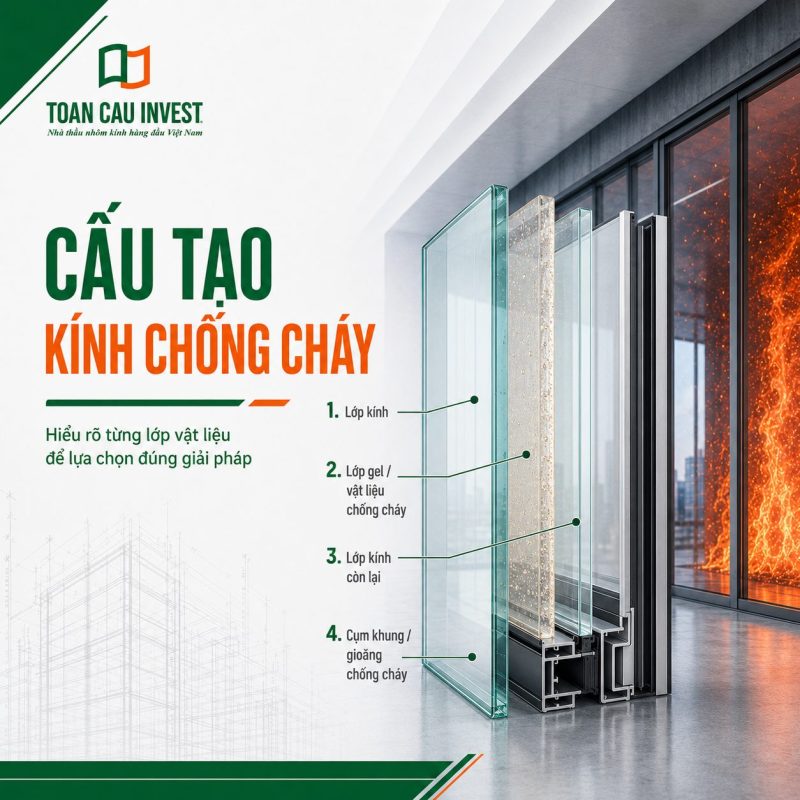 Cấu tạo kính chống cháy