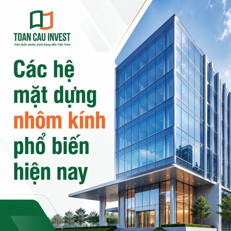 Các hệ mặt dựng nhôm kính phổ biến hiện nay