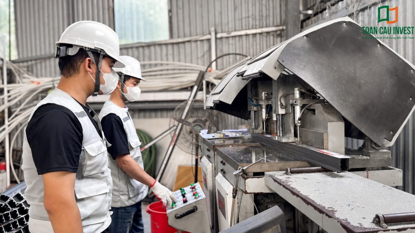 Gia công nhôm kính nhà máy bằng hệ thống CNC tự động