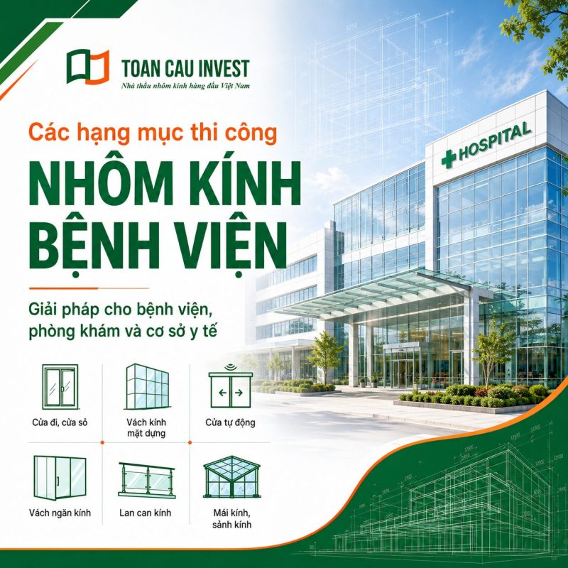 Các hạng mục thi công nhôm kính bệnh viện