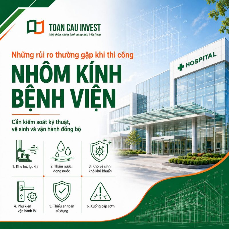 Thi công nhôm kính bệnh viện