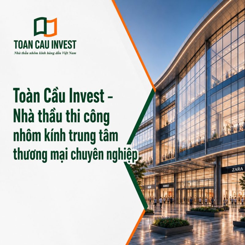 Toàn Cầu Invest - Nhà thầu thi công nhôm kính trung tâm thương mại