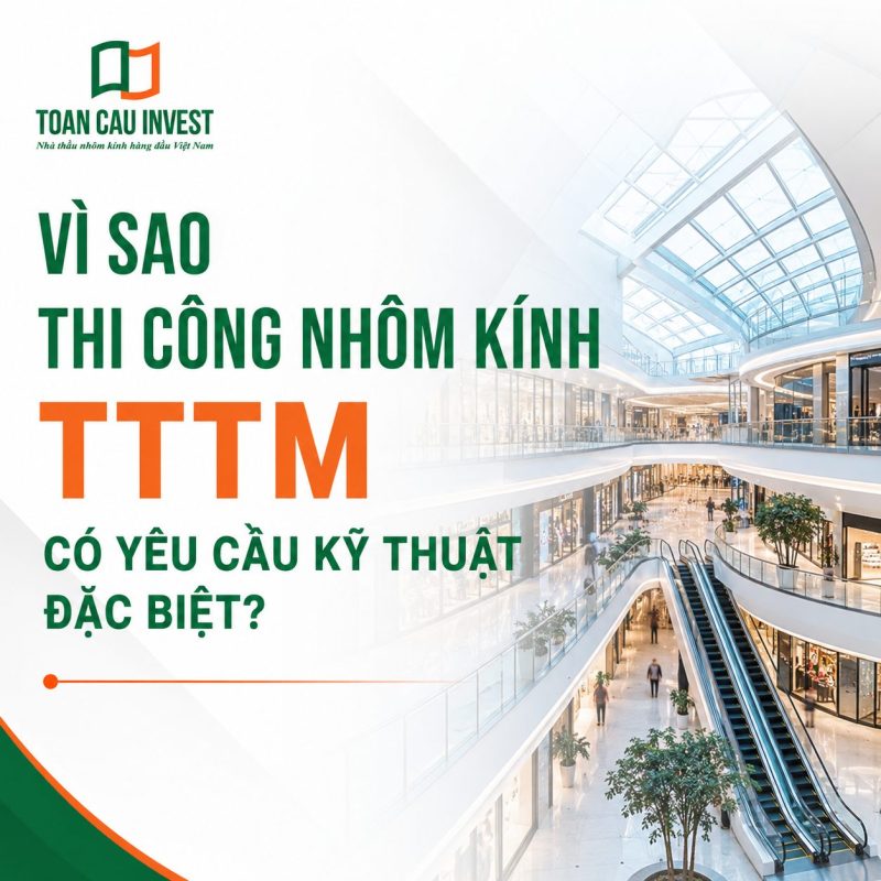 Vì sao thi công nhôm kính TTTM 