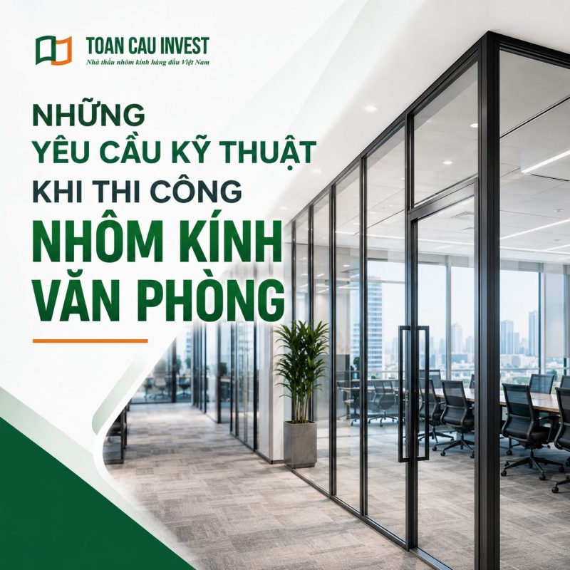 Những yêu cầu kĩ thuật khi thi công nhôm kính văn phòng