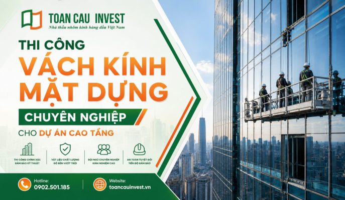 Thi công vách kính mặt dựng