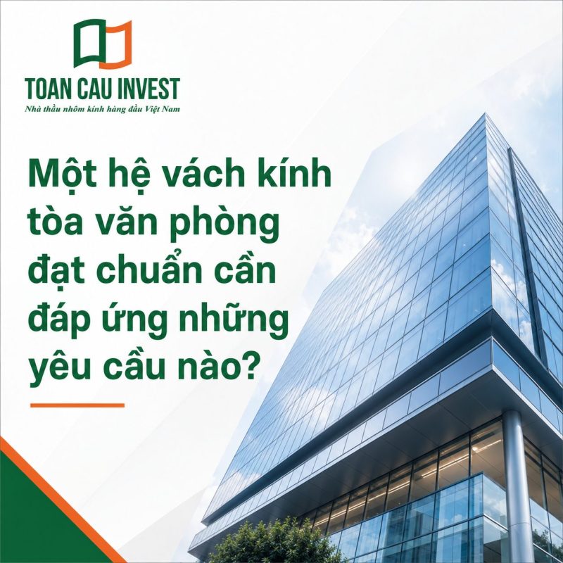 Một hệ vách kính tòa văn phòng đặt chuẩn cần đáp ứng những yêu cầu nào